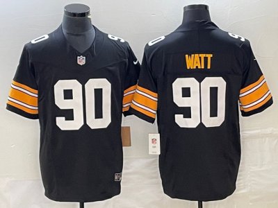 Pittsburgh Steelers #90 T.J. Watt Alternate Black Vapor F.U.S.E. Limited Jersey