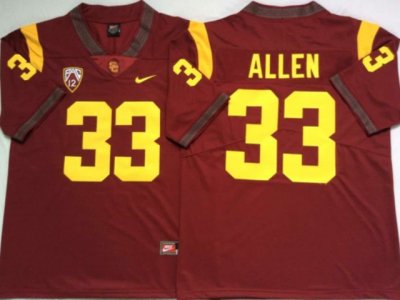 NCAA USC Trojans #33 Marcus Allen Red College Football Jersey