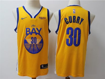 Golden State Warriors #30 Stephen Curry 2019-20 Gold Statement Edition Swingman Jersey