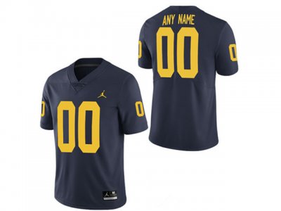 NCAA Michigan Wolverines Custom #00 Navy Blue Limited College Football Jersey