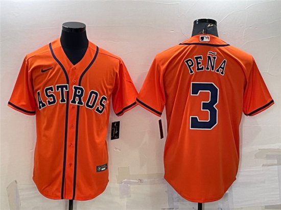 Houston Astros #3 Jeremy Pena Orange Cool Base Jersey