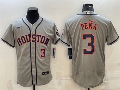 Houston Astros #3 Jeremy Pena Gray Flex Base Jersey