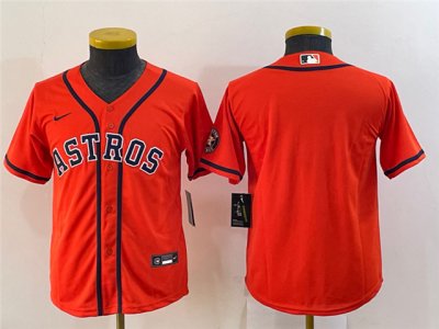 Youth Houston Astros Orange Cool Base Team Jersey