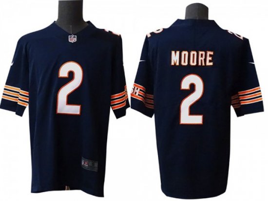 Chicago Bears #2 D.J. Moore Blue Vapor Limited Jersey