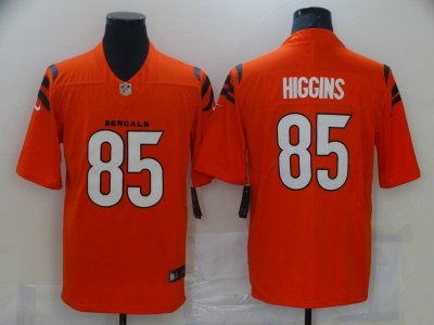 Cincinnati Bengals #85 Tee Higgins Orange Vapor Limited Jersey