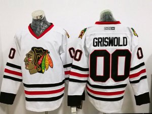 Chicago Blackhawks #00 Clark Griswold CCM Vintage White Jersey