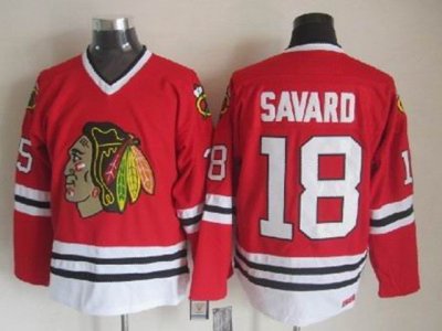Chicago Blackhawks #18 Denis Savard CCM Vintage Red Jersey