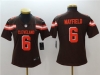 Women's Cleveland Browns #6 Baker Mayfield Brown Vapor Limited Jersey