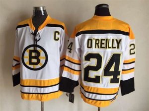 Boston Bruins #24 Terry O'Reilly Vintage CCM White Jersey