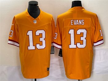 Tampa Bay Buccaneers #13 Mike Evans Orange Throwback Vapor F.U.S.E. Limited Jersey