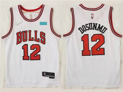 Chicago Bulls #12 Ayo Dosunmu White Swingman Jersey