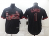 St. Louis Cardinals #1 Ozzie Smith Black Shadow Cool Base Jersey