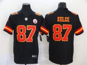 Kansas City Chiefs #87 Travis Kelce Black Vapor Limited Jersey