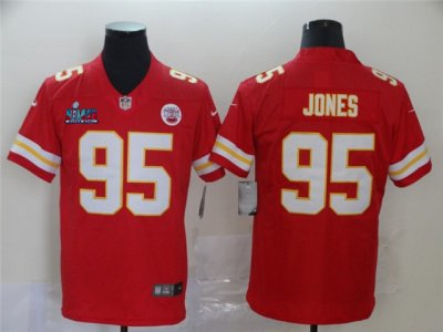 Kansas City Chiefs #95 Chris Jones Red Super Bowl LVII Limited Jersey