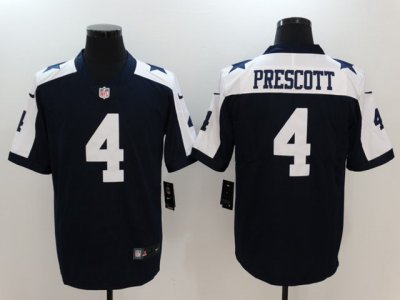 Dallas Cowboys #4 Dak Prescott Thanksgiving Blue Vapor Limited Jersey