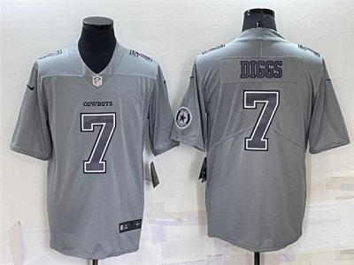 Dallas Cowboys #7 Trevon Diggs Gray Atmosphere Fashion Limited Jersey