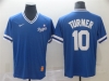 Los Angeles Dodgers #10 Justin Turner Blue Cooperstown Collection Legend V Neck Jersey