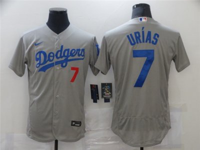 Los Angeles Dodgers #7 Julio Urias Gray Alternate Flex Base Jersey