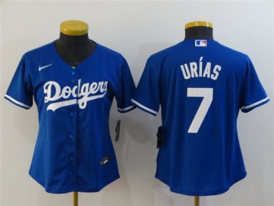 Women's Los Angeles Dodgers #7 Julio Urias Royal Blue 2020 Cool Base Jersey