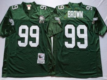 Philadelphia Eagles #99 Jerome Brown 1992 Throwback Green Jersey