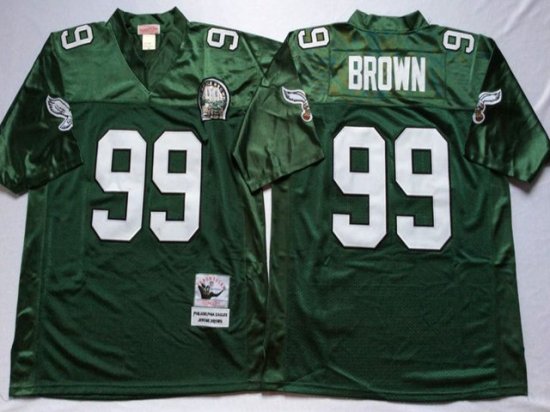 Philadelphia Eagles #99 Jerome Brown 1992 Throwback Green Jersey