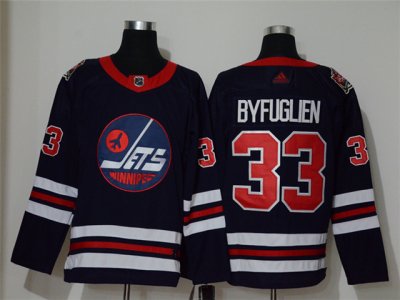 Winnipeg Jets #33 Dustin Byfuglien 2019 Navy Heritage Classic Jersey