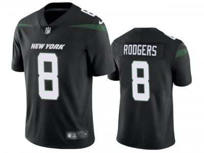 Youth New York Jets #8 Aaron Rodgers Black Vapor Limited Jersey