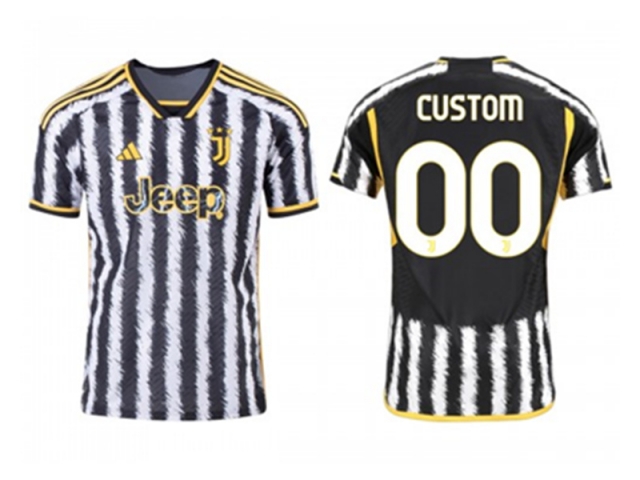 Club Juventus #00 Home 2023/24 Soccer Custom Jersey - Click Image to Close