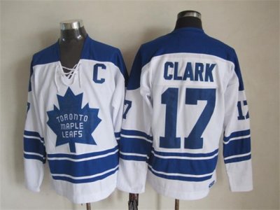 Toronto Maple Leafs #17 Wendel Clark 1978 CCM Vintage White Jersey