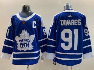 Toronto Maple Leafs #91 Jason Spezza Blue 2022/23 Reverse Retro Jersey
