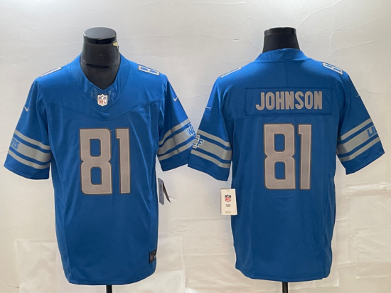 Detroit Lions #81 Calvin Johnson Blue Vapor F.U.S.E. Limited Jersey