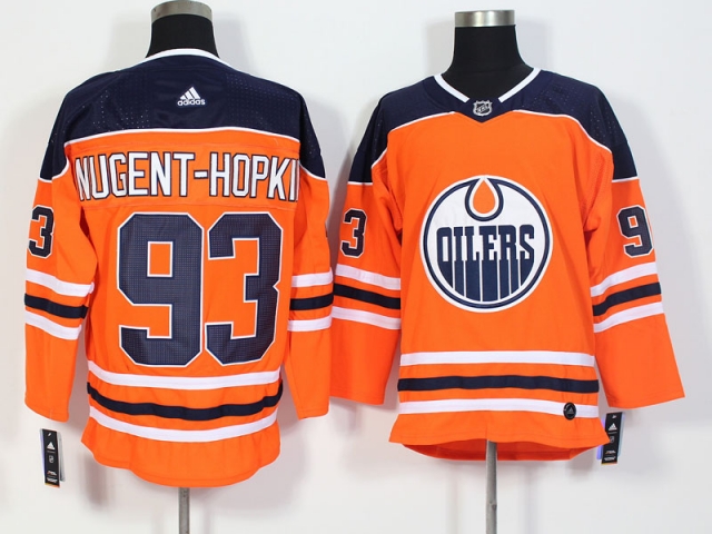 Edmonton Oilers #93 Ryan Nugent-Hopkins Orange Jersey - Click Image to Close