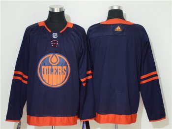 Edmonton Oilers Blank Alternate Navy Team Jersey