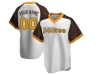 San Diego Padres Custom #00 Home White Cooperstown Collection Team Jersey Jersey