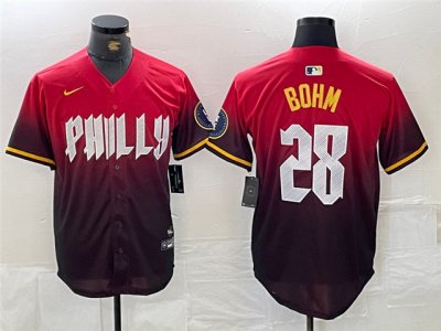 Philadelphia Phillies #28 Alec Bohm Red 2024 City Connect Limited Jersey