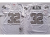 Los Angeles Raiders #32 Marcus Allen Throwback White/Silver Jersey