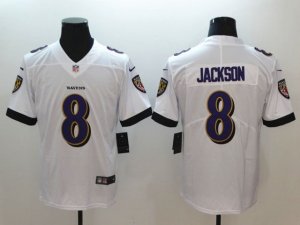 Baltimore Ravens #8 Lamar Jackson White Vapor Limited Jersey