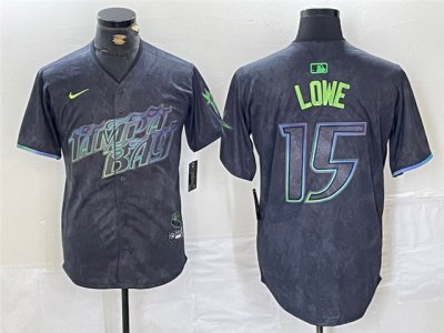 Tampa Bay Rays #15 Josh Lowe Charcoal 2024 City Connect Limited Jersey