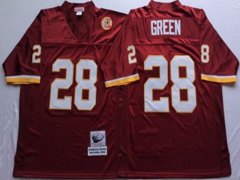 Washington Redskins #28 Darrell Green Throwback Burgundy Jersey