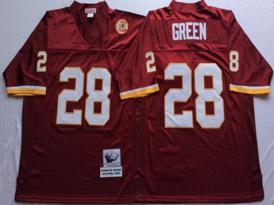 Washington Redskins #28 Darrell Green Throwback Burgundy Jersey