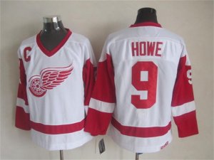 Detroit Red Wings #9 Gordie Howe 2002 CCM Vintage White Jersey