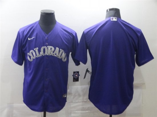 Colorado Rockies Blank Purple Cool Base Team Jersey