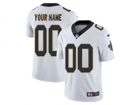 New Orleans Saints #00 White Vapor Limited Custom Jersey