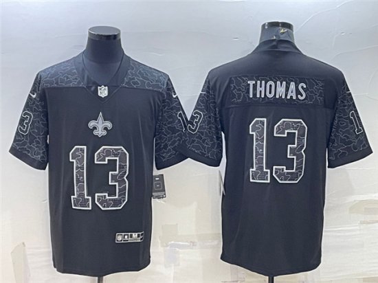 New Orleans Saints #13 Michael Thomas Black RFLCTV Limited Jersey