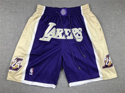 Los Angeles Lakers #24 Kobe Bryant Lakers Purple Hall of Fame Basketball Shorts