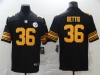 Pittsburgh Steelers #36 Jerome Bettis Black Color Rush Limited Jersey