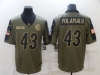 Pittsburgh Steelers #43 Troy Polamalu 2021 Olive Salute To Service Limited Jersey
