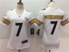 Women's Pittsburgh Steelers #7 Ben Roethlisberger White Vapor Limited Jersey