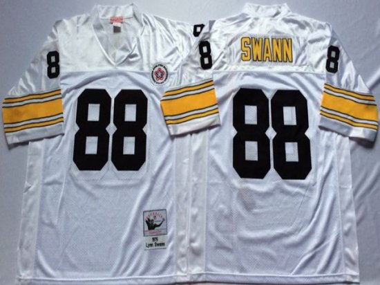 Pittsburgh Steelers #88 Lynn Swann 1975 Throwback White Jersey