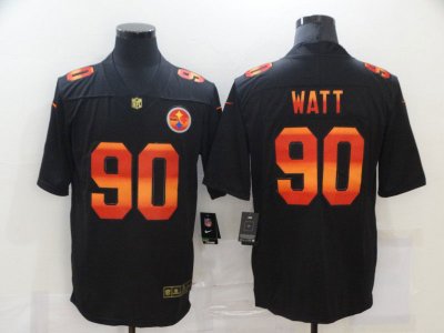 Pittsburgh Steelers #90 T. J. Watt Black Colorful Vapor Limited Jersey